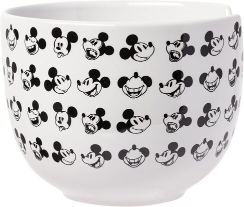 Silver Buffalo Lilo and Stitch Scrump Waves Japanese Pattern Ceramic Ramen Noodle Rice Bowl with Chopsticks and Spoon, Microwave Safe, 20 Ounces in Saudi Arabia