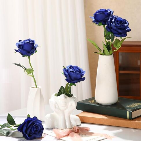 Jutom 30 Pcs Artificial Roses Burnt Orange Flowers Faux Rose Stems for Wedding Arrangement, Bridal Bouquet, Valentines Day, Centerpiece, Baby Shower, Party Decoration in Saudi Arabia