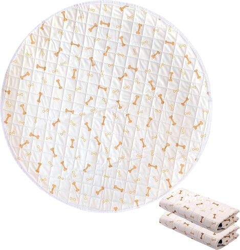 Meow&Woof Reusable Puppy Pads - Washable Pee Pads for Dogs 100% Waterproof Octagon Playpen Mat, Super Absorbent and Durable Reusable Pee Pads for Dogs 36 Inch 1 Pack in Saudi Arabia
