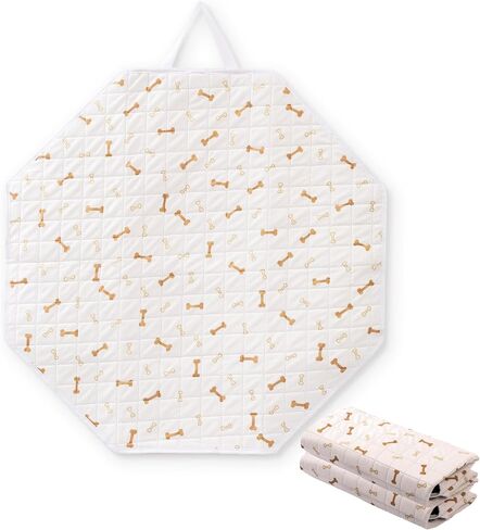 Meow&Woof Reusable Puppy Pads - Washable Pee Pads for Dogs 100% Waterproof Octagon Playpen Mat, Super Absorbent and Durable Reusable Pee Pads for Dogs 36 Inch 1 Pack in Saudi Arabia