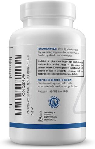Biotics Research Bio-Multi Plus - Robust Foundational Multivitamin/Mineral Formula, Contains Plant-Based Trace Minerals 270 Tablets in Kuwait