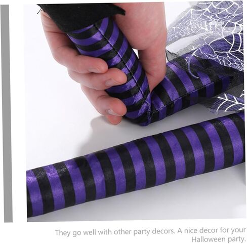 Abaodam 3 قطع زينة ساق الساحرة، شماعات الباب الأمامي، إكليل العنكبوت، ديكور صندوق السيارة، أرجل الساحرة المحشوة، إكليل الهالوين، زخرفة الهالوين، زينة الهالوين المعلقة، حذاء قطني in Kuwait