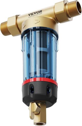 VEVOR Sediment Filter, 4Th Gen Backwash Technology, 360° Bi-side Scraper Flush, 20 GPM High Flow Spin Down Sediment Pre-Filtration, 40 Micron Reusable Whole House Sediment Water Filter, 3/4" MNPT in Saudi Arabia