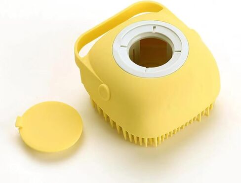 Pet Silicone Bath Shower Massage Brush Light Blue in Saudi Arabia