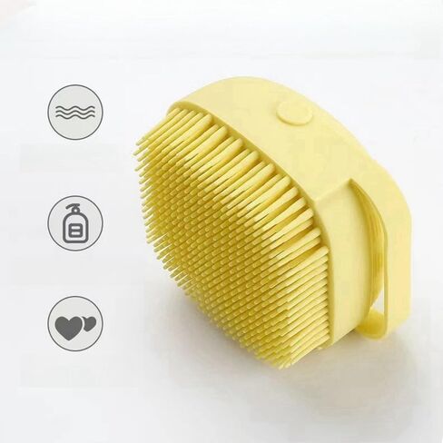 Pet Silicone Bath Shower Massage Brush Light Blue in Saudi Arabia