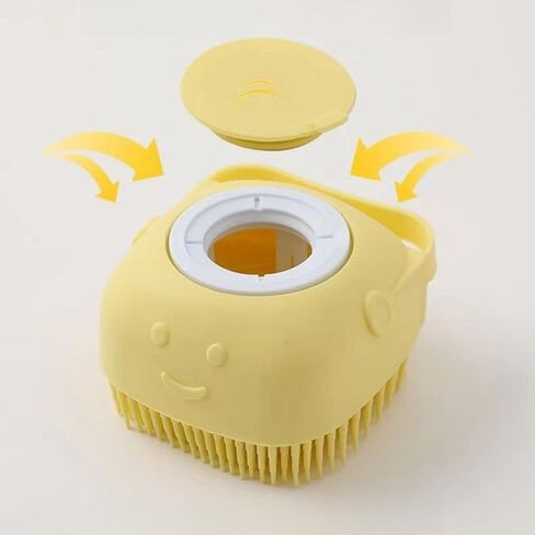 Pet Silicone Bath Shower Massage Brush Light Blue in Saudi Arabia