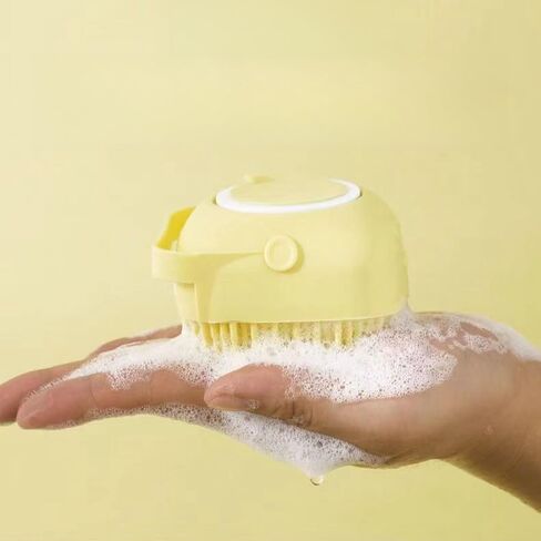 Pet Silicone Bath Shower Massage Brush Light Blue in Saudi Arabia