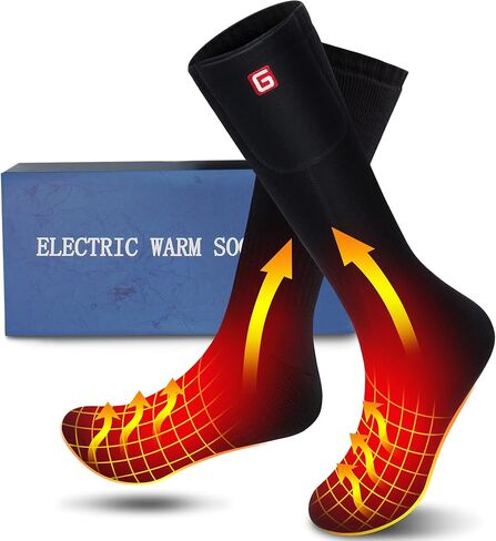 Autocastle Heated Socks for Men Rechargeable Electric Battery Heated Stockings,Male Winter Warm Battery Powered Heat Insulated Sox,Novelty Climb Hike Thermal Socks Hunt Ski Cycle Foot Warmer,Size L in Saudi Arabia