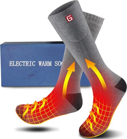 Autocastle Heated Socks for Men Rechargeable Electric Battery Heated Stockings,Male Winter Warm Battery Powered Heat Insulated Sox,Novelty Climb Hike Thermal Socks Hunt Ski Cycle Foot Warmer,Size L in Saudi Arabia