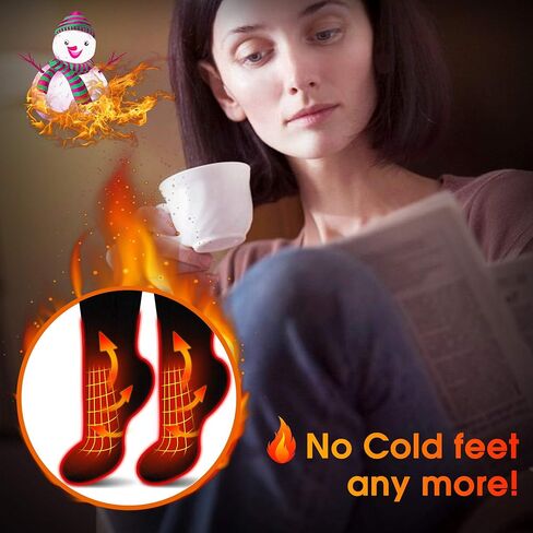 Autocastle Heated Socks for Men Rechargeable Electric Battery Heated Stockings,Male Winter Warm Battery Powered Heat Insulated Sox,Novelty Climb Hike Thermal Socks Hunt Ski Cycle Foot Warmer,Size L in Saudi Arabia