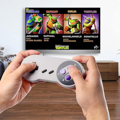 وحدة تحكم عبر الإنترنت SNES Switch لاسلكية 2.4 جيجا هرتز، مستقبل USB، متوافق مع Switch/Switch OLED، الكمبيوتر الشخصي، Mac OS، Android، Steam Deck، Raspberry Pi (قابل للشحن) (التوصيل والتشغيل) (عبوتان) أرجواني in Kuwait