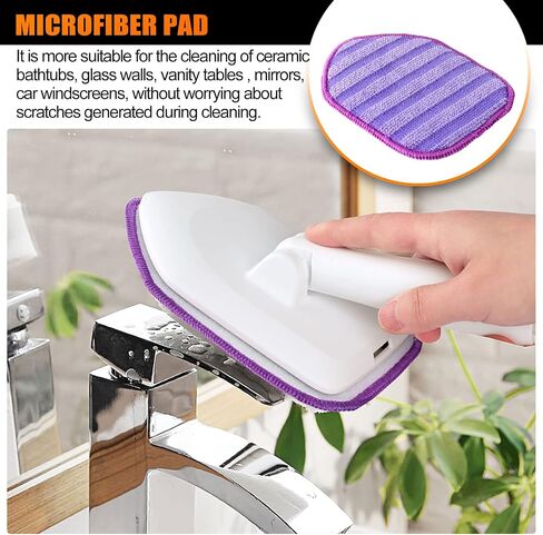 Shower Scrubber, 4 in 1 Shower Tile Brush Tub Scrubber with Long Handle, No Scratch Shower Cleaning Brush for Cleaning Bathroom Kitchen Bathtub Glass Tile Sink Wall in Saudi Arabia