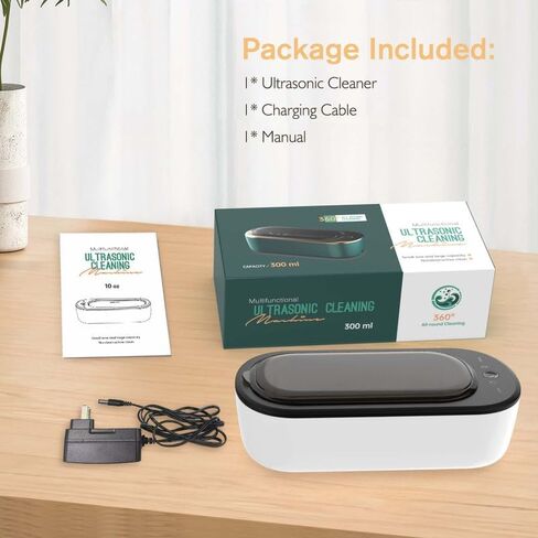 منظف ​​بالموجات فوق الصوتية منظف صوتي للنظارات مع 4 أوضاع، نظارات منظف بالموجات فوق الصوتية 43 كيلو هرتز، منظف بالموجات فوق الصوتية للحمام 300 مل للنظارات والساعات والخواتم والقلائد in Kuwait
