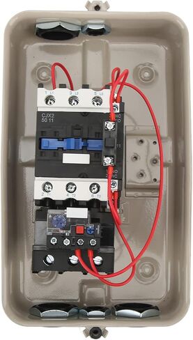 Magnetic Motor Starter, 37‑50A Overload Protection Waterproof 1 Phase 220/230V Magnetic Motor Control Switch Wide Application for Replacement in Kuwait