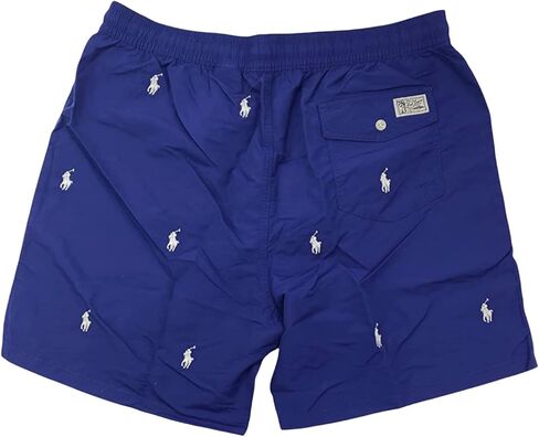 شورت سباحة رجالي من Polo Ralph Lauren مطبوع على الشاطئ مع خيوط (كحلي/أبيض/مهر في كل مكان، مقاس XX-Large) in Saudi Arabia