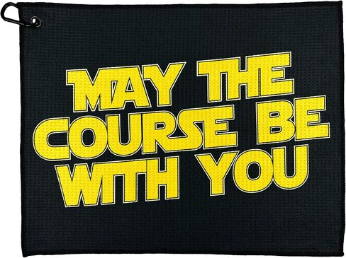 منشفة جولف May The Course Be with You - ملحقات جولف للرجال - هدايا جولف للرجال - منشفة جولف مضحكة مطبوعة in Kuwait