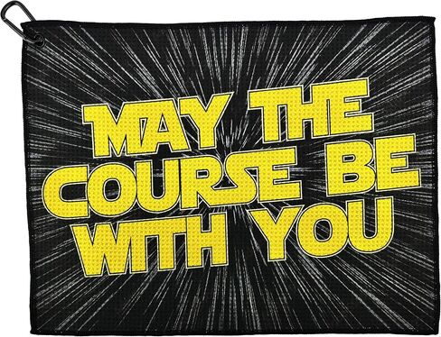 منشفة جولف May The Course Be with You - ملحقات جولف للرجال - هدايا جولف للرجال - منشفة جولف مضحكة مطبوعة in Kuwait