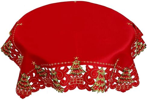 Grelucgo Embroidered Christmas Holiday Holly Tree Table Runner, Dresser Scarf, Rectangular 16 x 72 Inch in Kuwait