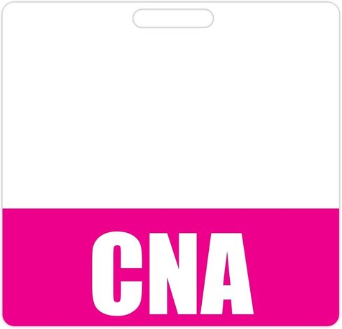 CNA Badge Buddy (Purple) - Horizontal Heavy Duty Badge Tags for Certified Nursing Assistants - Double Sided Badge Identification Card in Saudi Arabia