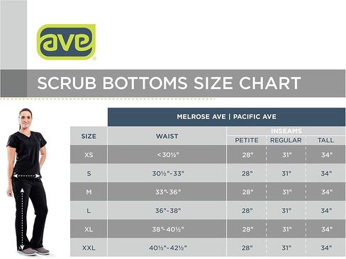 بنطلون Medline 5580NVYXXL Melrose Ave النسائي ذو الرقبة الطويلة مع رباط، خصر مرن، أزرق داكن، 2X-Large in Saudi Arabia