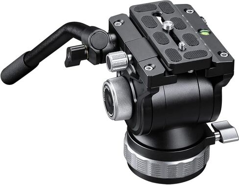 Leofoto BV-15 رأس فيديو سائل مع لوحة/Arca/لوحة QR متوافقة مع Inc + مقبض يد يسار/يمين in Saudi Arabia