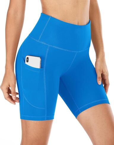 IUGA Biker Shorts Women 6" Workout Shorts Women with Pockets High Waisted Yoga Running Gym Spandex Compression Shorts in Saudi Arabia
