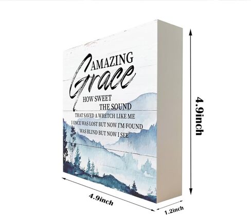 علامات الخشب المسيحي، نعمة مذهلة كيف الحلو الصوت، مربع علامة الديكور منضدية، ديكور مزرعة أنيقة، ديكور المنزل الديني، علامة مربع ريفي لغرفة المعيشة المنزلية، الهدايا الروحية المسيحية ريفي in Kuwait