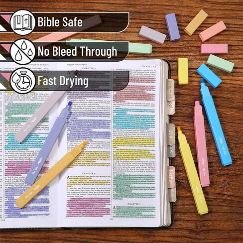Mr. Pen- Aesthetic Highlighters, 8 pcs, Chisel Tip, Assorted Colors, Cute Highlighters Assorted Colors, Bible Highlighters and Pens No Bleed, No Bleed Highlighters for Bible Pages No Bleed in Saudi Arabia