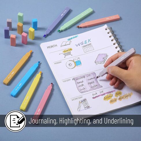Mr. Pen- Aesthetic Highlighters, 8 pcs, Chisel Tip, Assorted Colors, Cute Highlighters Assorted Colors, Bible Highlighters and Pens No Bleed, No Bleed Highlighters for Bible Pages No Bleed in Saudi Arabia
