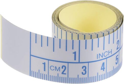 HARFINGTON Self Adhesive Measuring Tape 40 Inch 101cm English Left to Right Reading Waterproof Dustproof Wear-Resistant Peel and Stick Tape Measure for Woodworking Sewing Saw Table, Blue in Saudi Arabia