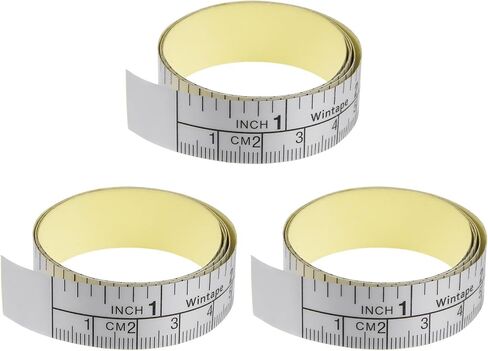 HARFINGTON Self Adhesive Measuring Tape 40 Inch 101cm English Left to Right Reading Waterproof Dustproof Wear-Resistant Peel and Stick Tape Measure for Woodworking Sewing Saw Table, Blue in Saudi Arabia