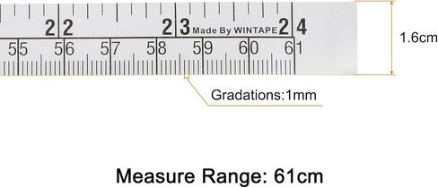 HARFINGTON Self Adhesive Measuring Tape 40 Inch 101cm English Left to Right Reading Waterproof Dustproof Wear-Resistant Peel and Stick Tape Measure for Woodworking Sewing Saw Table, Blue in Saudi Arabia