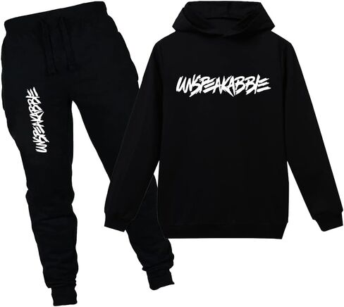 Kid's Pullover Hoodie Jogging Pants Set 2 Pieces Tracksuit Long Sleeve Sweatsuit for Boys Girls in Saudi Arabia