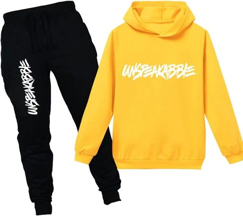 Kid's Pullover Hoodie Jogging Pants Set 2 Pieces Tracksuit Long Sleeve Sweatsuit for Boys Girls in Saudi Arabia
