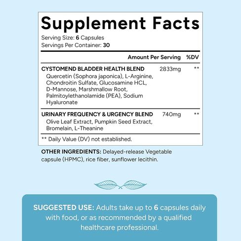 Bladder & Pelvic Discomfort Formula - Supports Less Flares & Urgency* - Premium Supplement for Bladder & Urinary Health - USA Manufactured & Third-Party Tested - 120 Capsules in Saudi Arabia