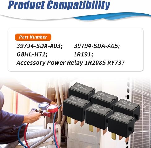 4 Pack G8HL-H71 AC Starter Relay 39794-SDA-A05 39794-SDA-A03 for 2003-2014 Accord 2006-2014 Civic Crosstour CR-V CR-Z Element Insight Odyssey Pilot TL TSX MDX in Saudi Arabia