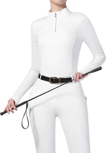 Harrison Howard Long Sleeve Rider Top Stand Collar Breathable Comfortable Stretchy with Embroidery Detailing Form-Flattering Rider Top for Shows Competition in Saudi Arabia