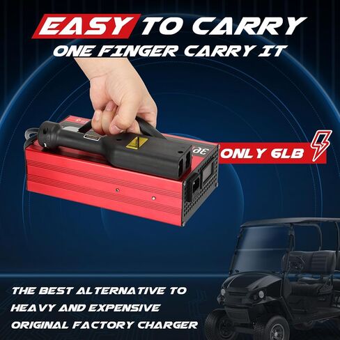 36V 18A Golf Cart Battery Charger for EZGO-D Style Plug, with LCD Screen and Grip 36V Trickle Charger for EZ-go TXT, 900W Replace PowerWise Golf Charger, Smart Charger for Lead Acid/AGM/Gel Batteries in Saudi Arabia
