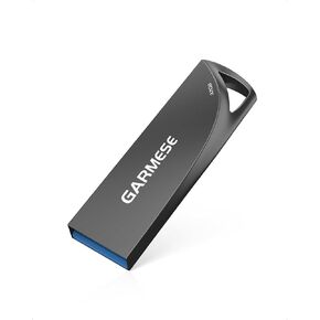 128GB USB 3.0 Flash Drive, Waterproof Metal USB Memory Stick, Slim Thumb Drive Portable Pen Drive with Keychain Hole Stylish Jump Drive for PC Computer Car - Gray