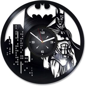 Bat Superhero Vinyl Record Wall Clock. Decor for Bedroom, Living Room, Kids Room. Gift for Men or Women. Christmas, Birthday, Holiday, Housewarming Present.
