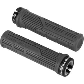 FIFTY-FIFTY Mountain Bike Grips, Single Lock-on MTB Grips, Soft and Comfortable Bicycle Locking Grips, Non-Slip Bike Handlebar Grips for All Mountain, Enduro, Downhill