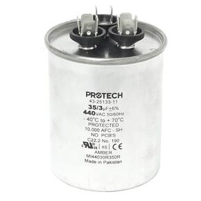 43-26261-05 -Rheem OEM Round Replacement Dual Run Capacitor 35 + 3 UF/MFD 440 Volt