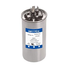 30+5 uf 370VAC 440VAC 450VAC Dual Run Capacitor 30+5MFD 370/440 Volts Run Start Capacitor for AC Unit Fan Motor Start or Pool Pump or Air Condenser Straight Cool Motor Fan Starting Round Capacitor