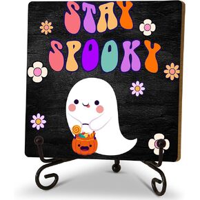 Fall Decor, Thanksgiving Gifts for Women Men, Pumpkin Wooden Plaque with Stand, Home Decor Wood Sign for Autumn Thanksgiving Party Centerpieces - B37