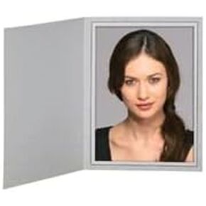 Pack of 100 Gray Cardboard Photo Folder Frame for 4x6 Photo -Special Events: Wedding, Graduation, Baby Shower