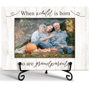 New Grandparents Picture Frame, Get Promoted to Grandparents, New Grandparents Gift, Wooden Picture Frame with Stand, 4x6" Picture Frame for Tabletop Display, Home Office Desk Decor Shelf Display/XK29