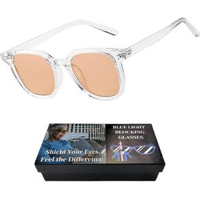 Ultra-Lightweight Blue Light Blocking Glasses,20x Effect,for Women & Men,Ease Digital Eye Strain,Dry Eyes,with Case