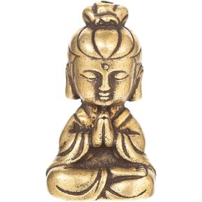 FENGSHUI-CAISHEN Pure Copper Little Buddha Statue - Handmade for Meditating Zen Decor, Baby Buddha Figurine