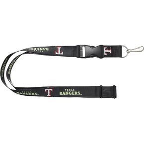 Aminco MLB Texas Rangers Black Neon Wordmark Lanyard
