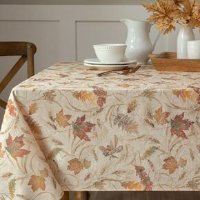 Benson Mills Jubilee Printed Jacquard Fabric Table Cloth, Fall, Harvest, and Thanksgiving Tablecloth (Jubilee, 60" x 120" Rectangular)